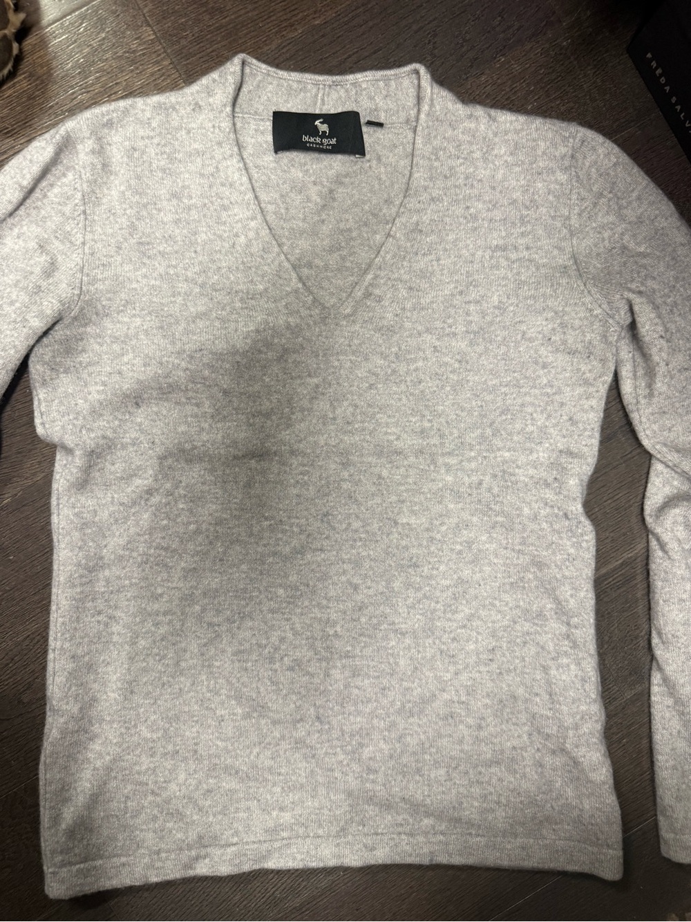 Black Goat Cashmere V-neck sweater